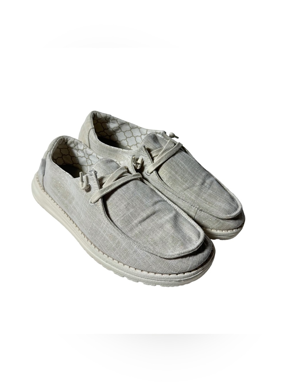 Hey Dude Wendy Sparkling Gold Women’s  Loafers Shoes Size 9 UK 7 EU 40 Comfort